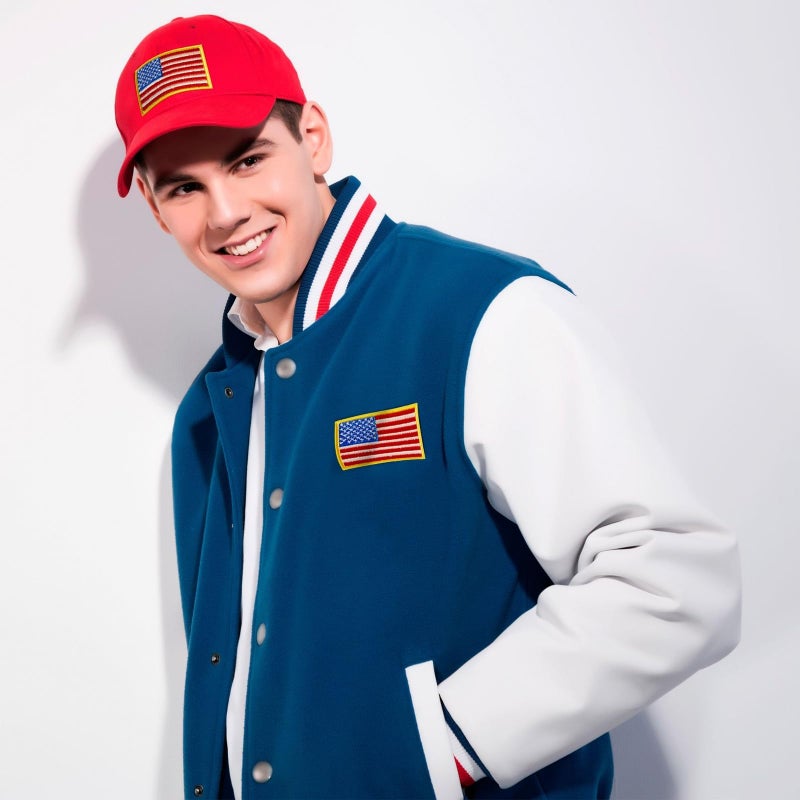 Okuna Outpost American Flag Patch Set - 3 x 0.6 x 1.9 in, 24 Pack, Embroidered - Iron On & Sew On American Flag Patches for Clothing & Backpacks - Image 2